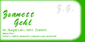 zsanett gehl business card